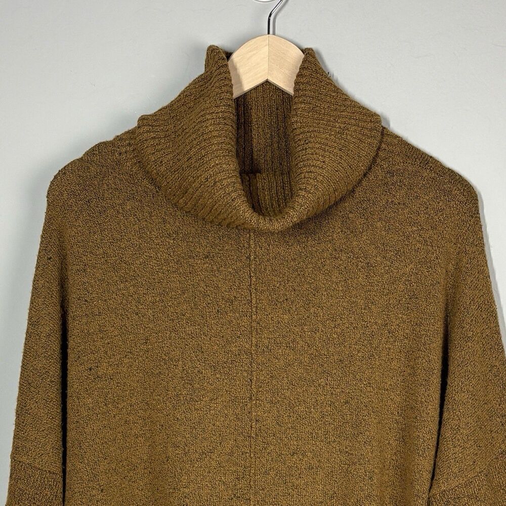 NWT Time and Tru Cowl Neck Sweater Womens L Brown Marled Oversized Cozy Soft - Picture 3 of 12